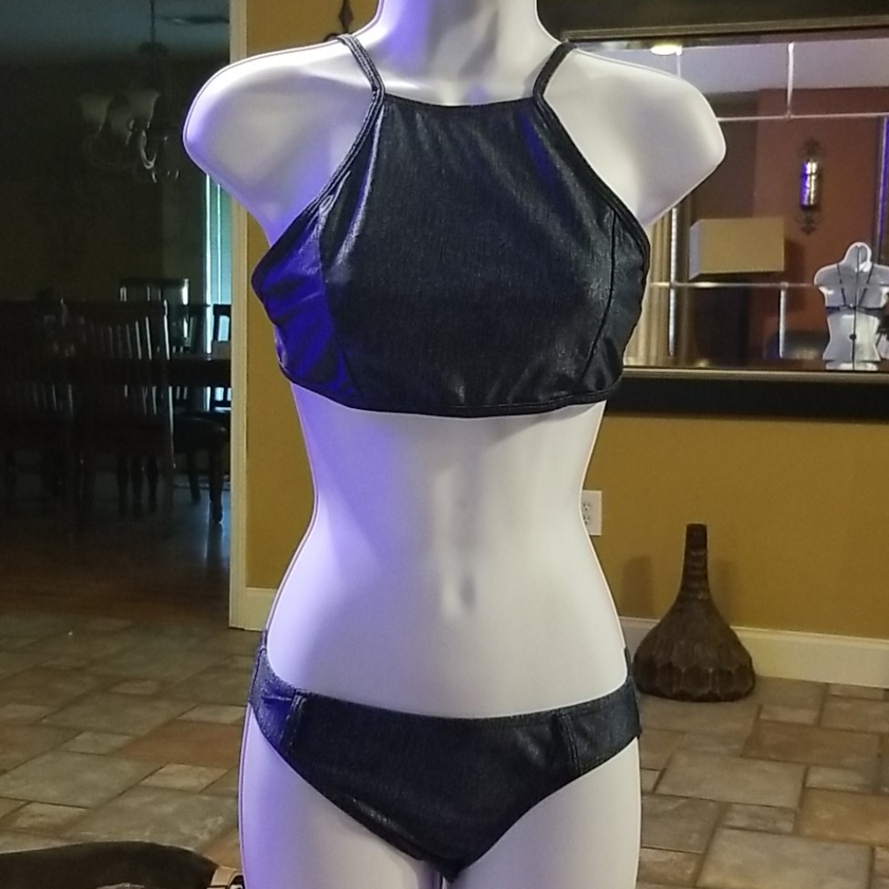 🌺Halter Denim Blue Bikini